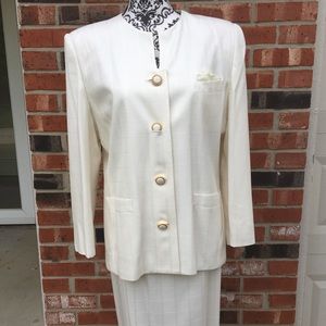 Worn Once Jacquline Ferrar Skirt Suit. Size 16.